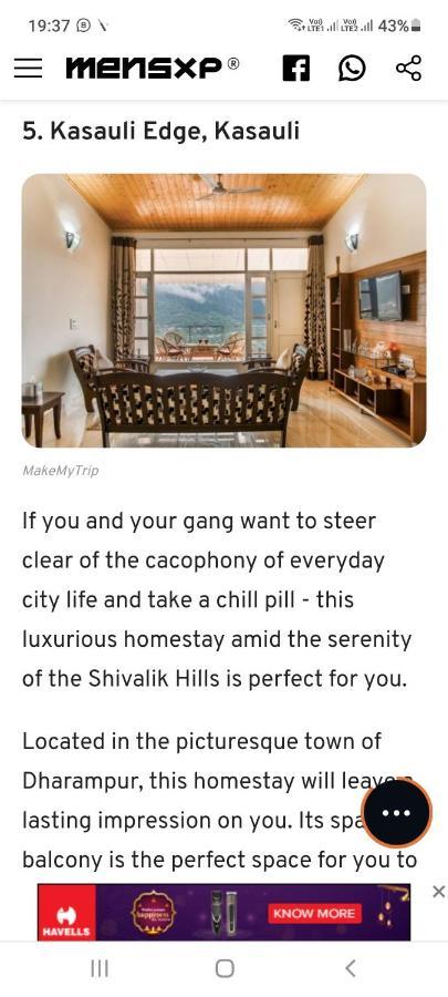 Kasauli Edge Apt With Balcony Exterior photo